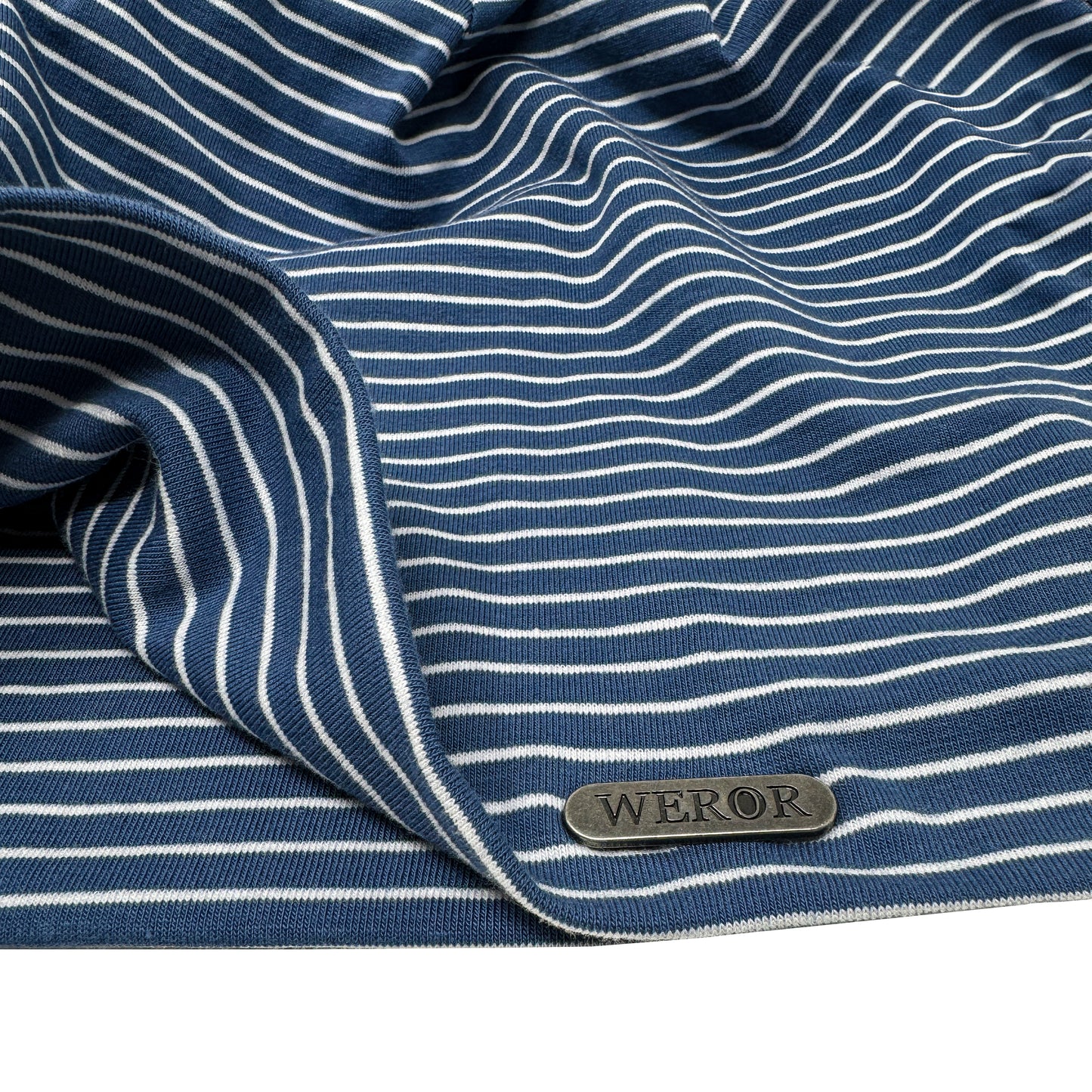 Beanie - Striped - WEROR-429.1 Blau