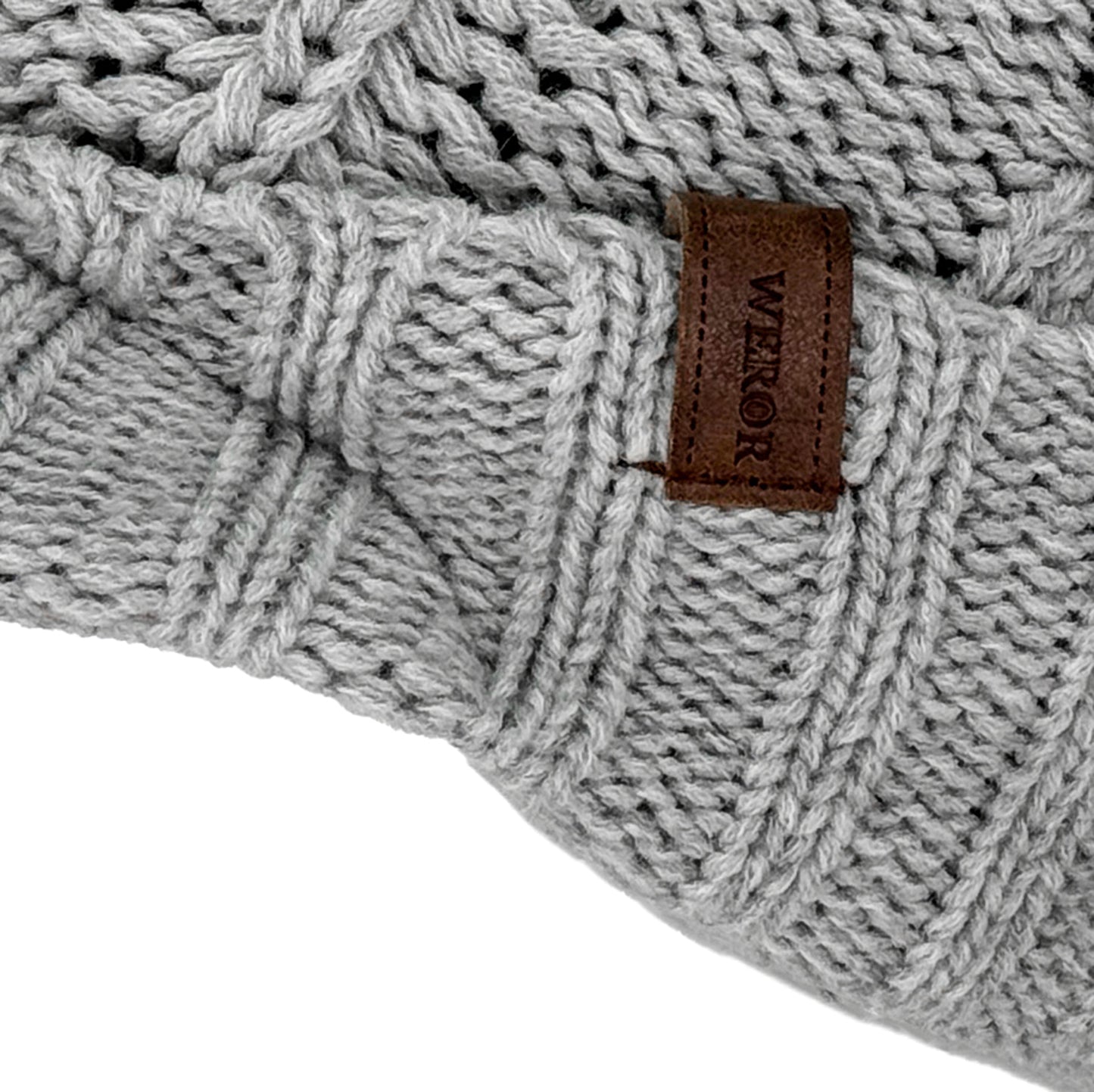 Strickmütze mit Schirm - WEROR-446.1 Grau