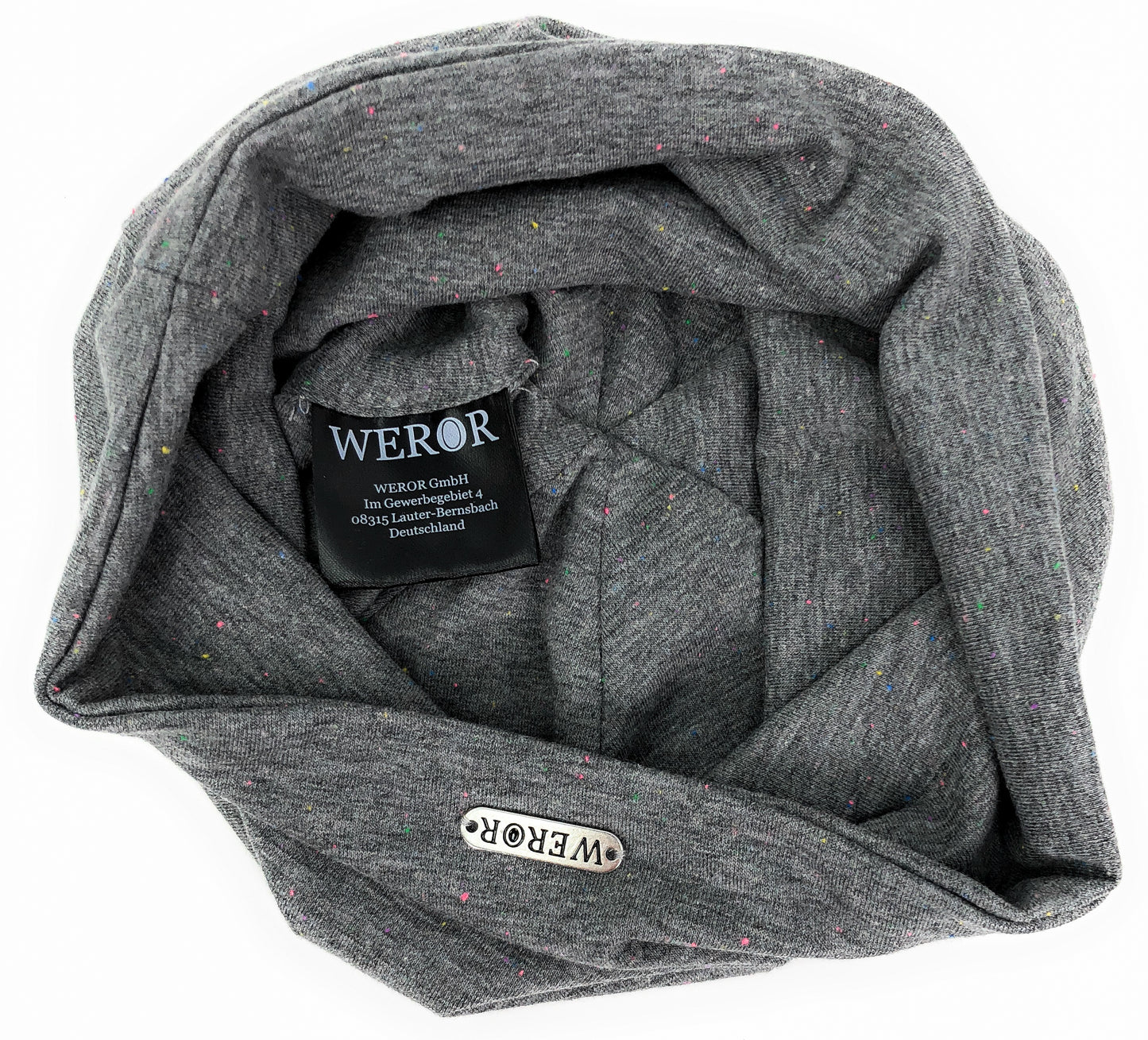 Beanie - Colored Dots - WEROR-445.1 Dunkelgrau Multicolor