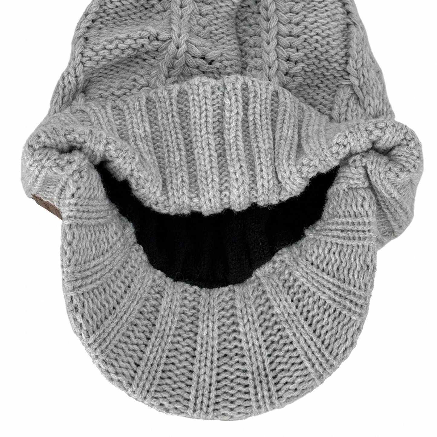 Strickmütze mit Schirm - WEROR-446.1 Grau