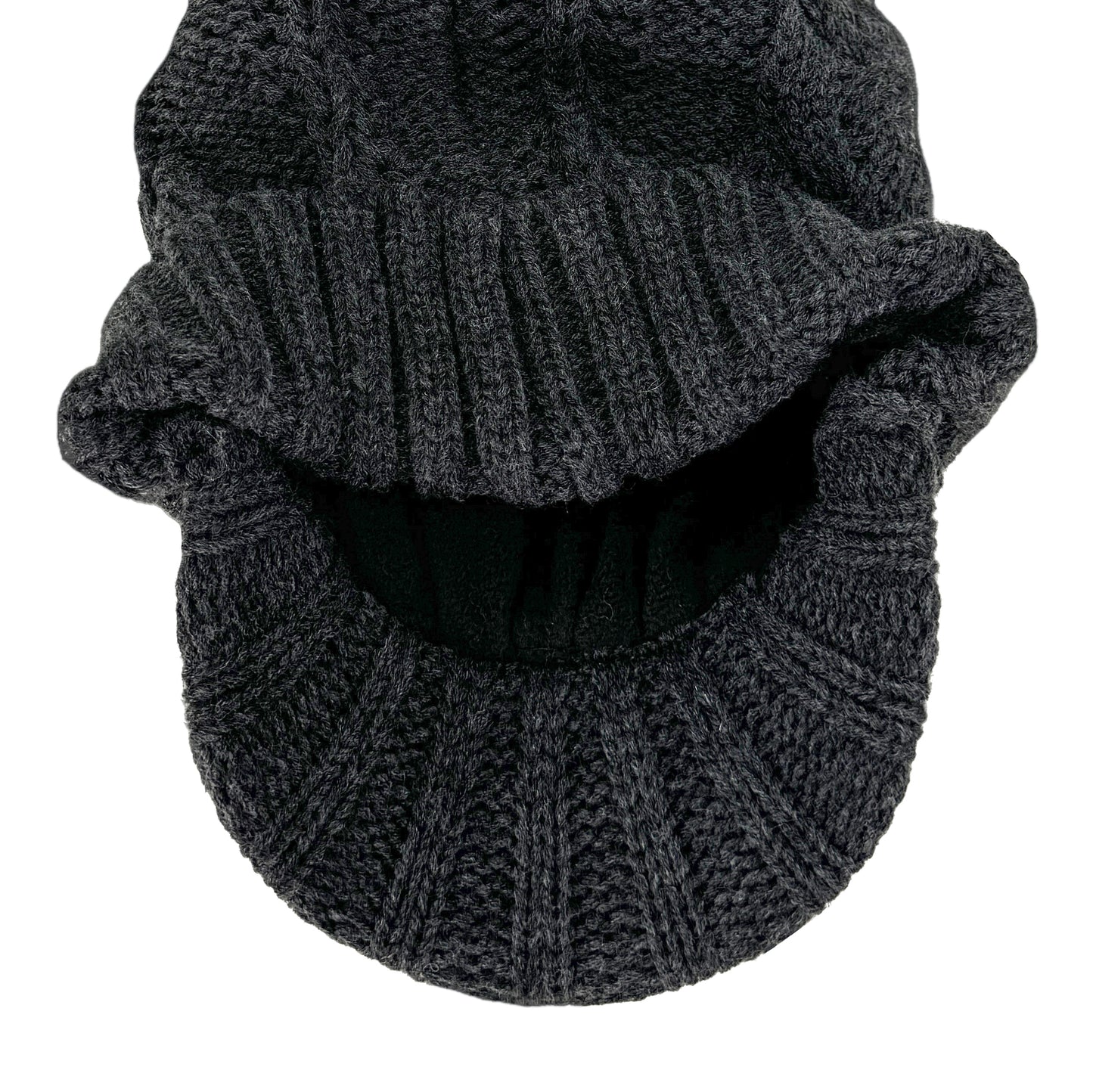 Strickmütze mit Schirm - WEROR-446.1 Anthrazit