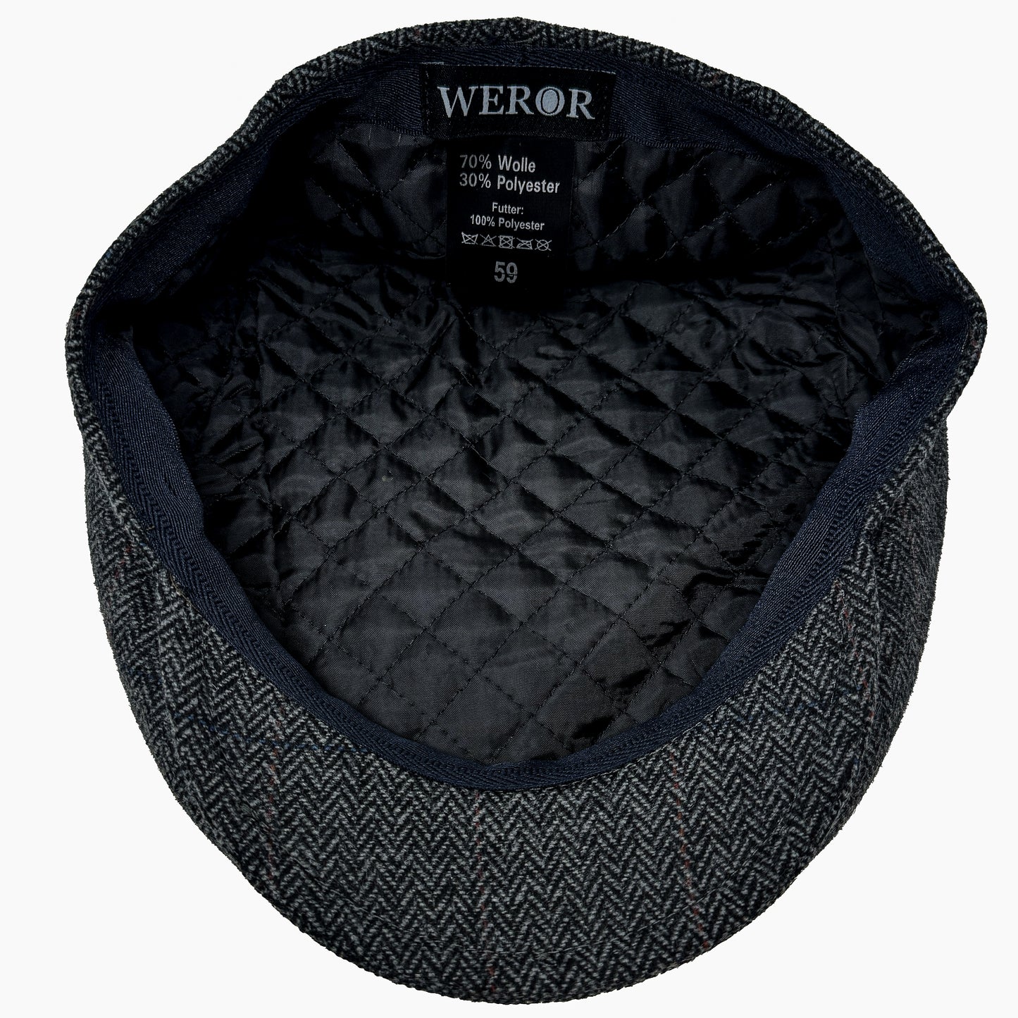 Schiebermütze Heringbone - WEROR-393.1 Anthrazit
