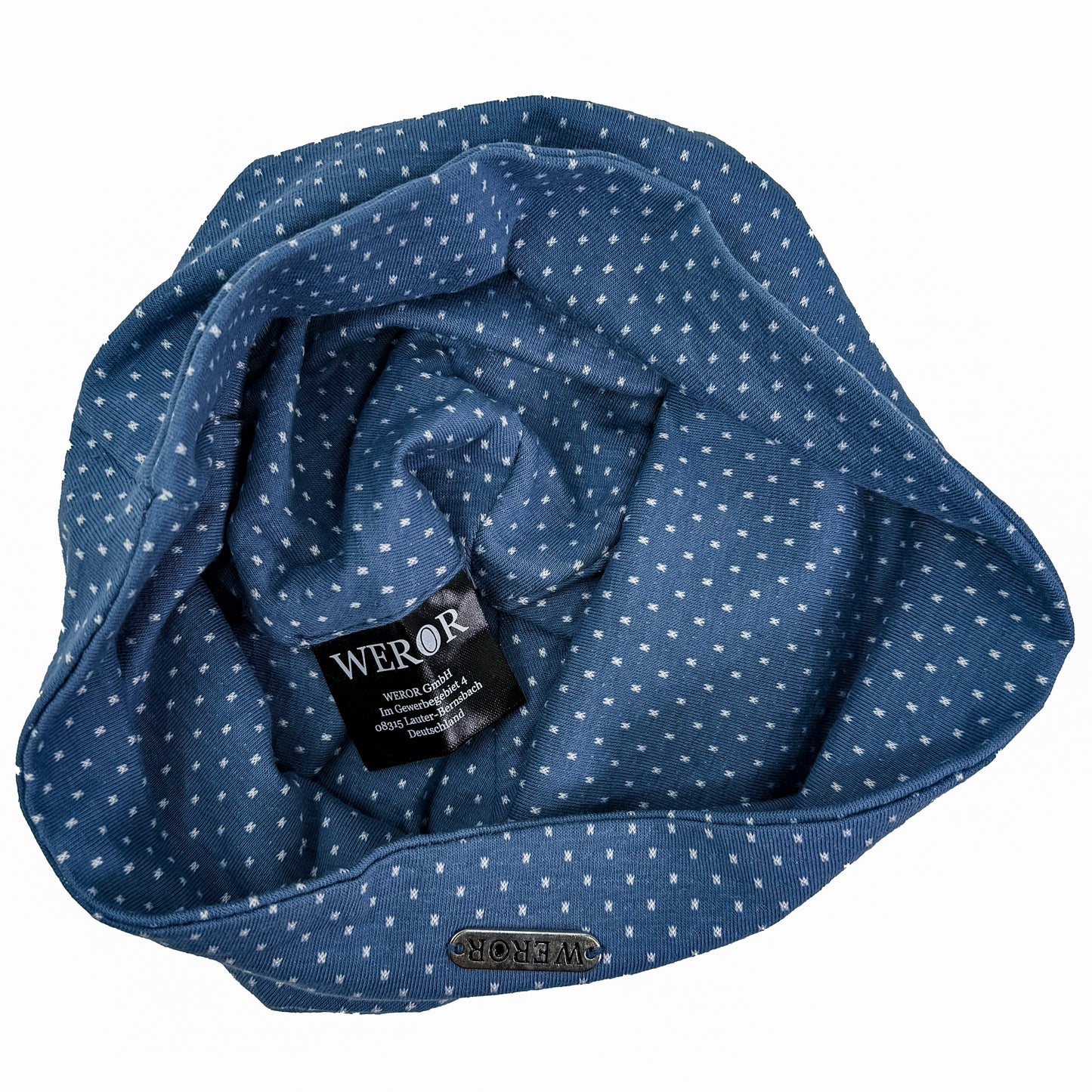 Beanie Dotted - WEROR-67.1 Blau-Weiß