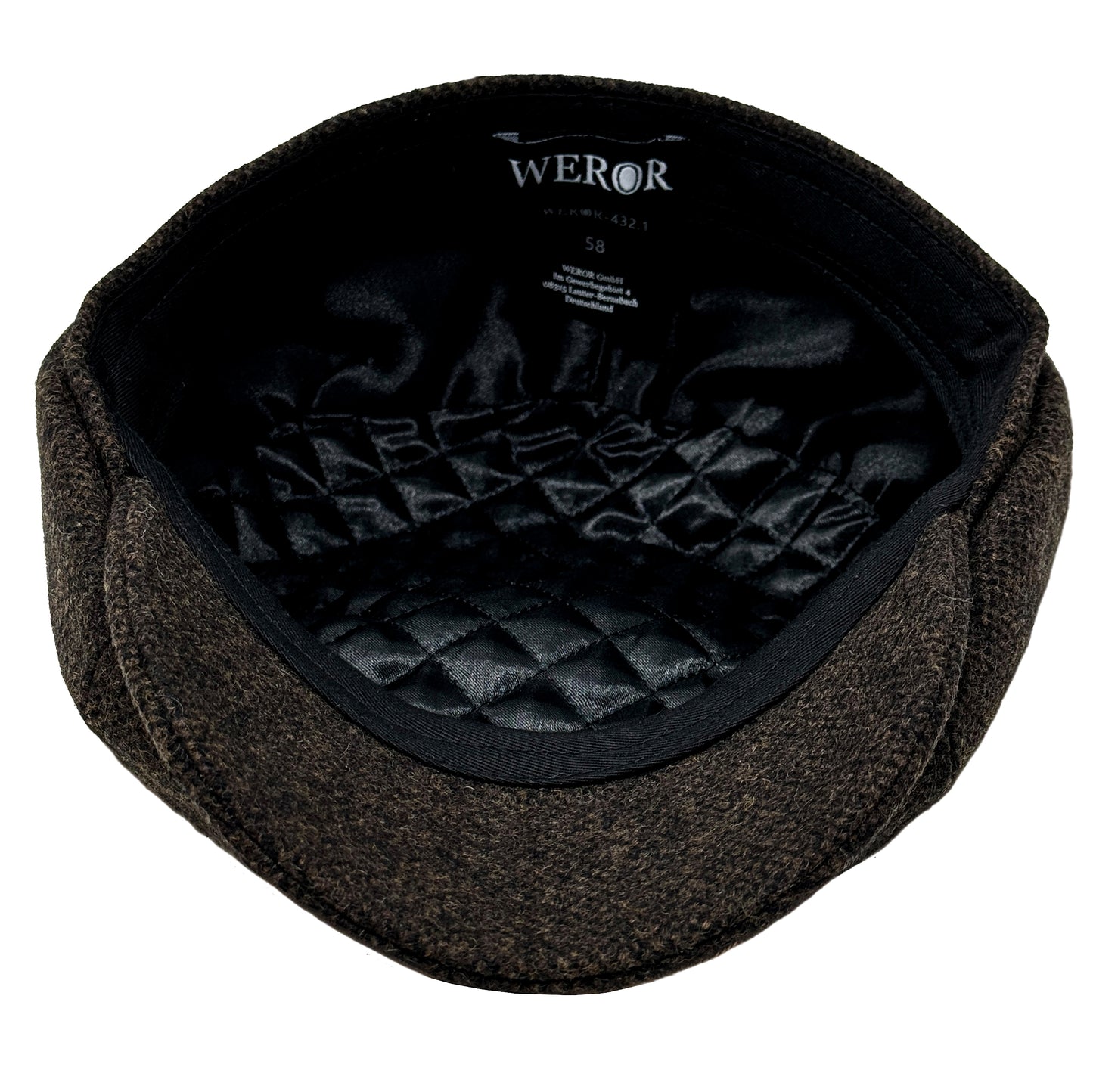 Schiebermütze - Heavy Wool - Steppfutter - WEROR-432.1 Braun