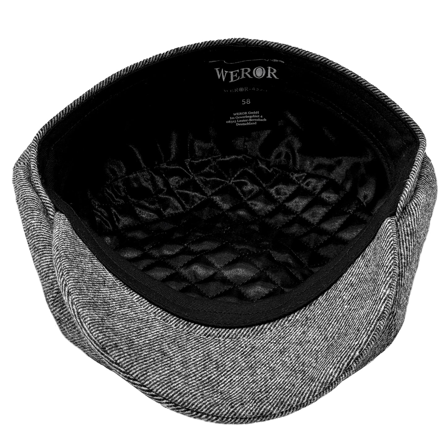Schiebermütze - Melange - Steppfutter - WEROR-436.1 Grau
