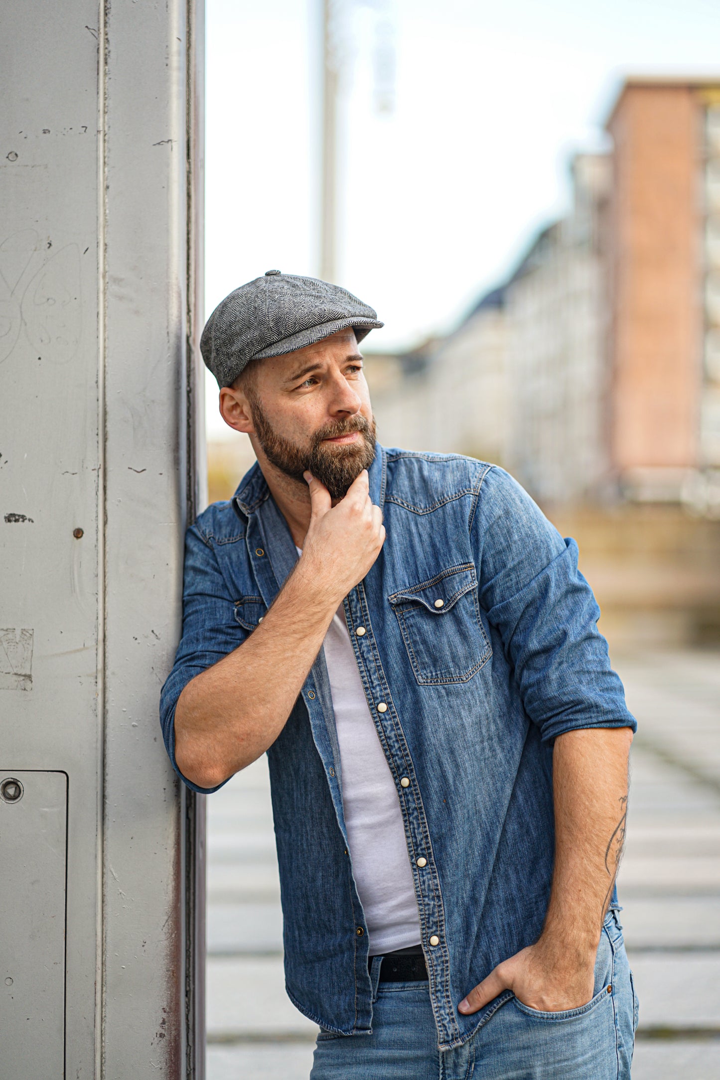 Schiebermütze Classic Herringbone - WEROR-324.1