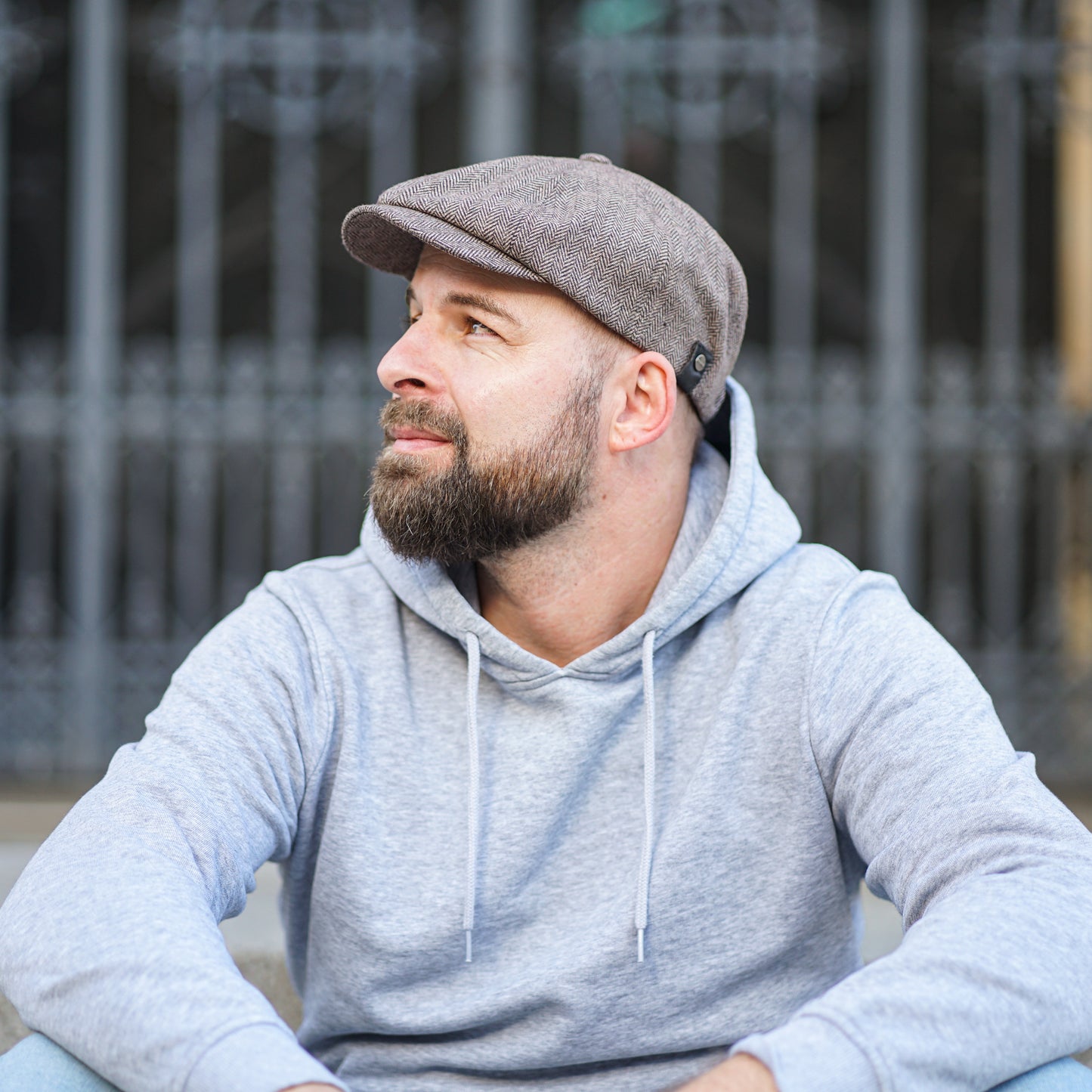 Schiebermütze Herringbone - WEROR-322.1 Cappuccino