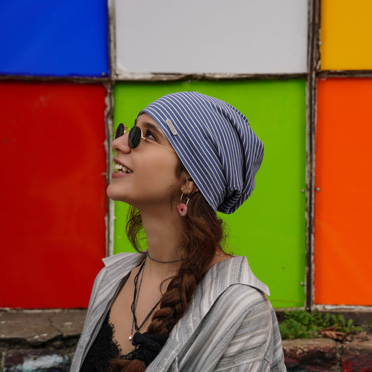 Beanie - Striped - WEROR-429.1 Blau