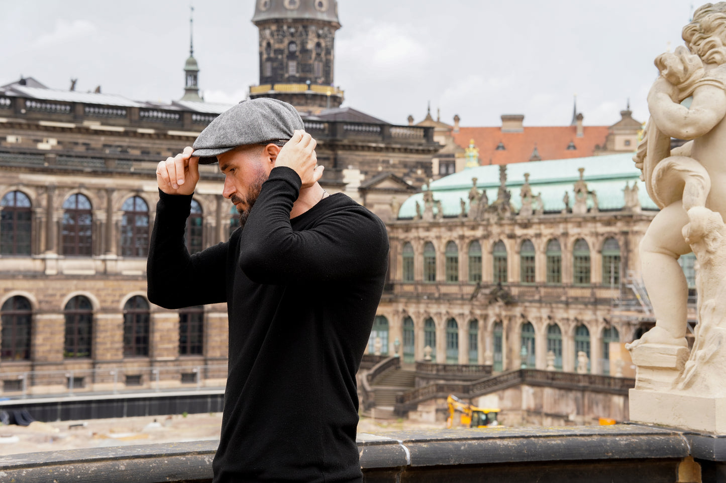 Schiebermütze - Fine Herringbone - WEROR-437.1 Grau OOS