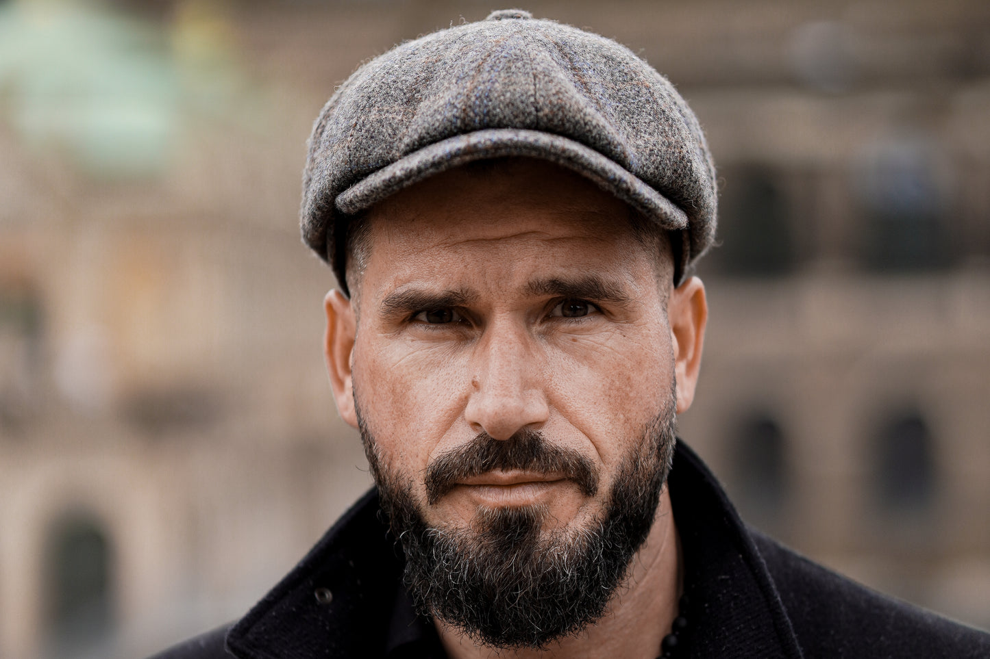 Schiebermütze - Heavy Wool Check - Steppfutter - WEROR-433.1 Natur