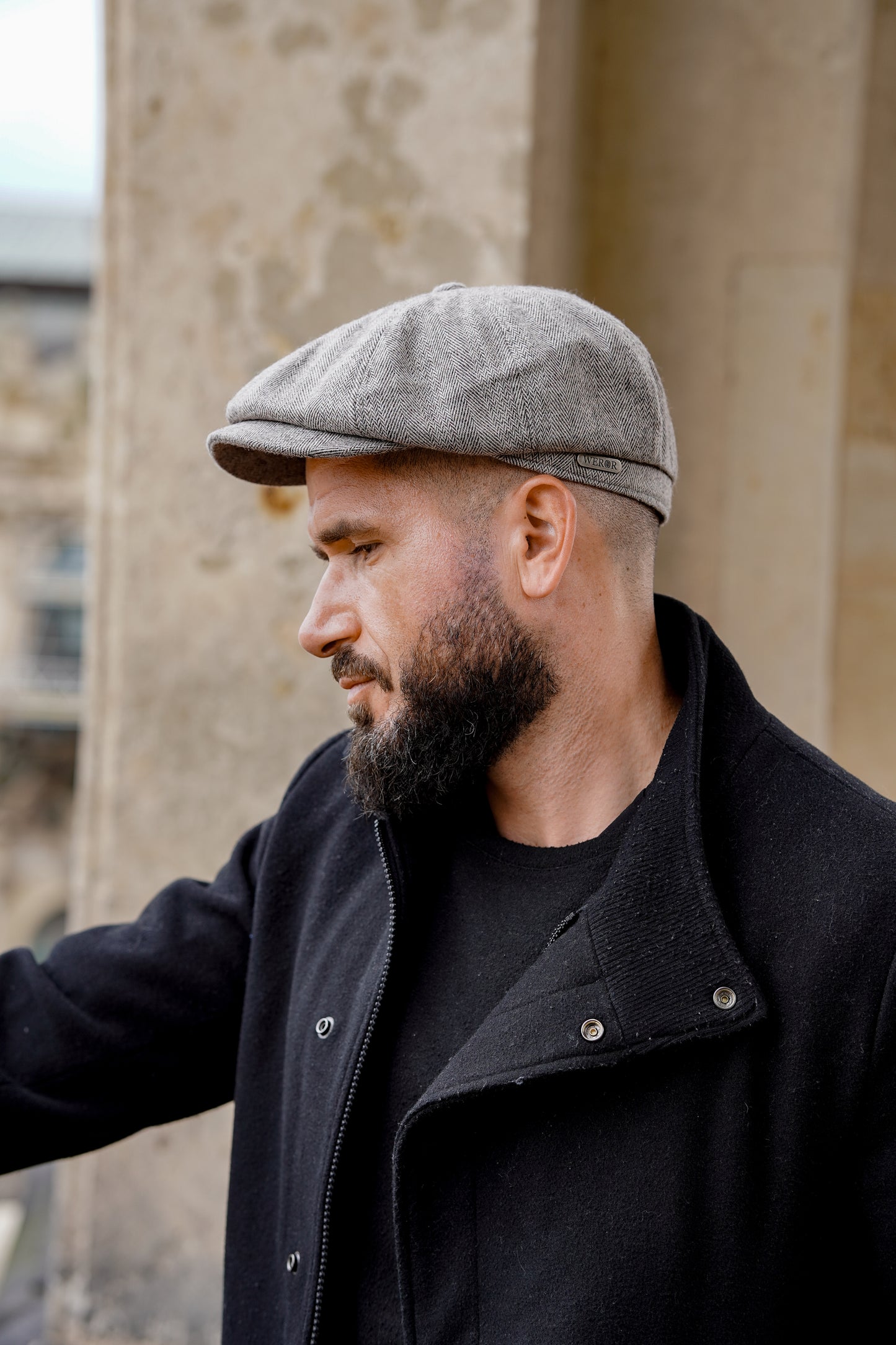 Schiebermütze - Fine Herringbone - WEROR-437.1 Beige