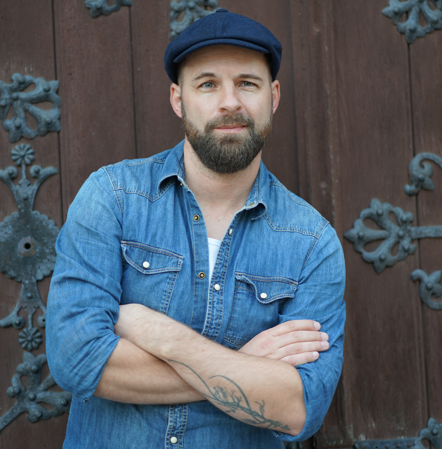 Schiebermütze Herringbone - WEROR-320.1 Marine