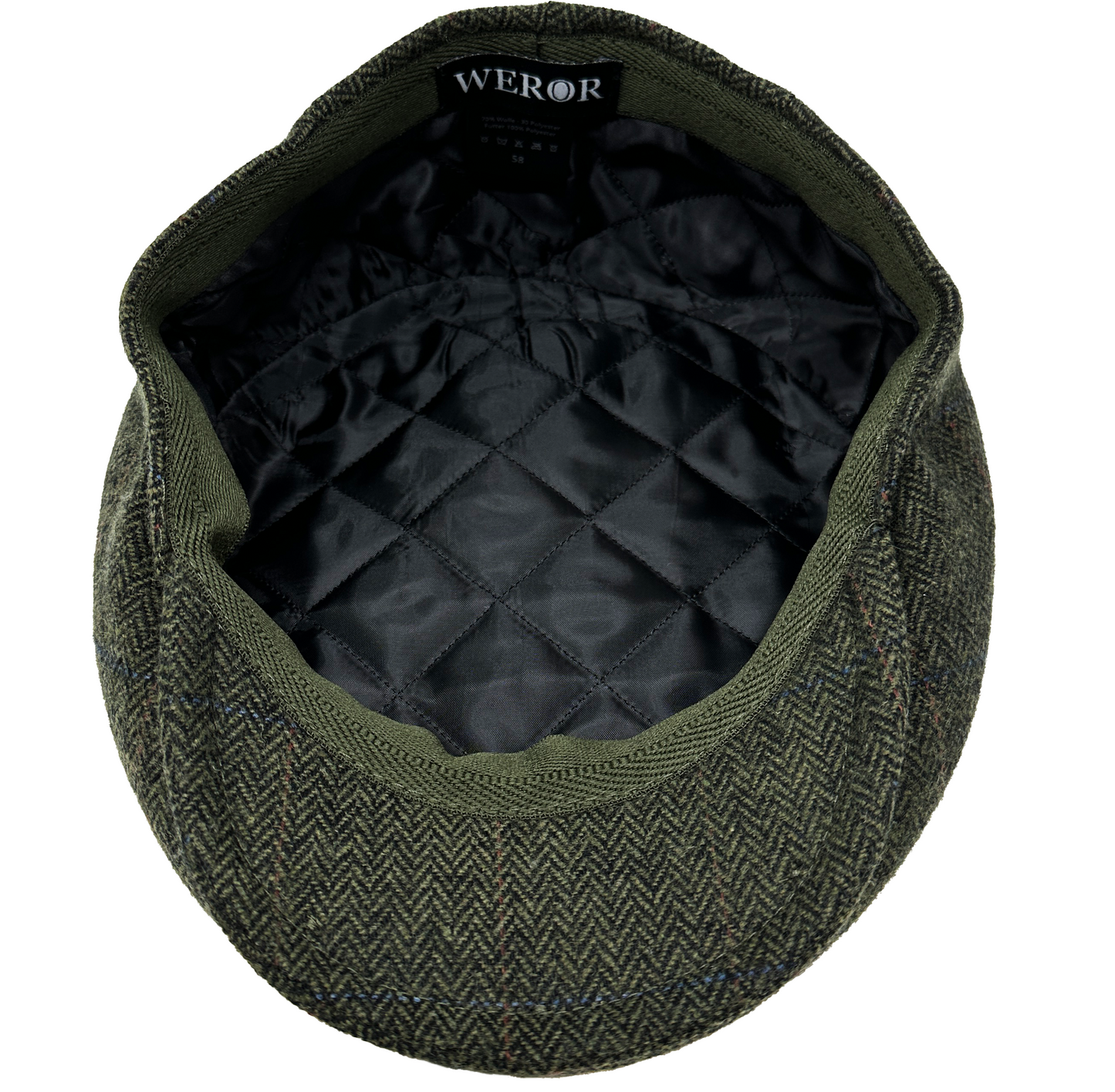 Schiebermütze Heringbone - WEROR-393.1 Oliv