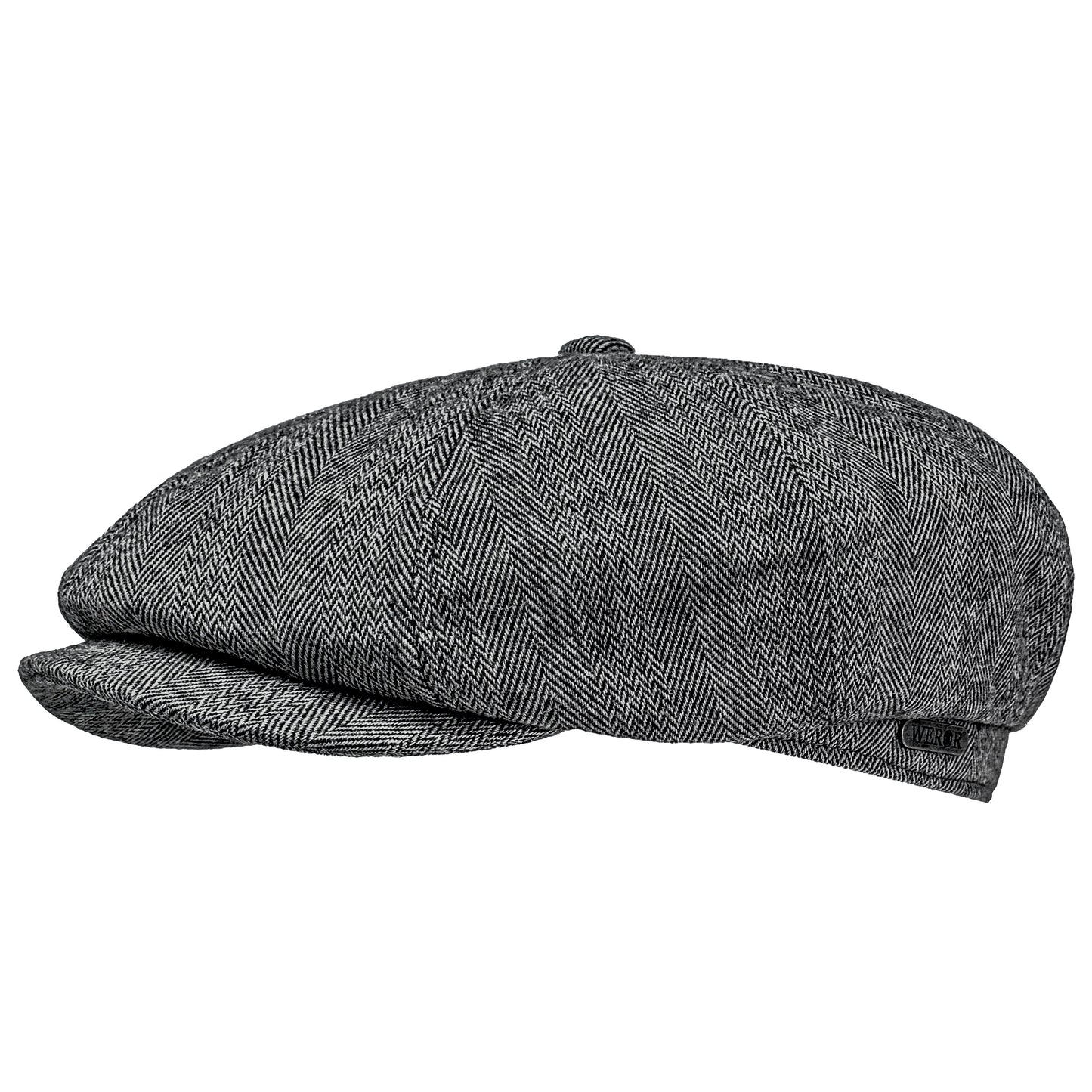Schiebermütze - Fine Herringbone - WEROR-437.1 Anthrazit