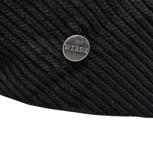 Flatcap - Cord - WEROR-396.1 Schwarz